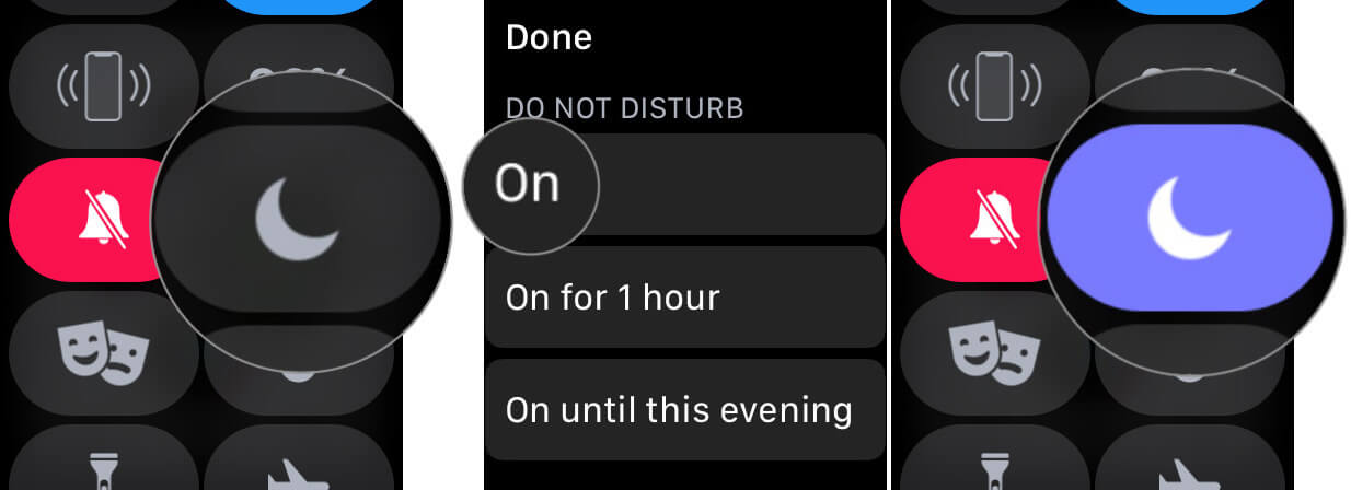Turn ON Do Not Disturb Mode on Apple Watch
