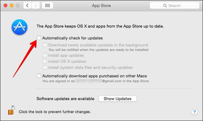Turn Off Automatic Apple Software Update on Mac