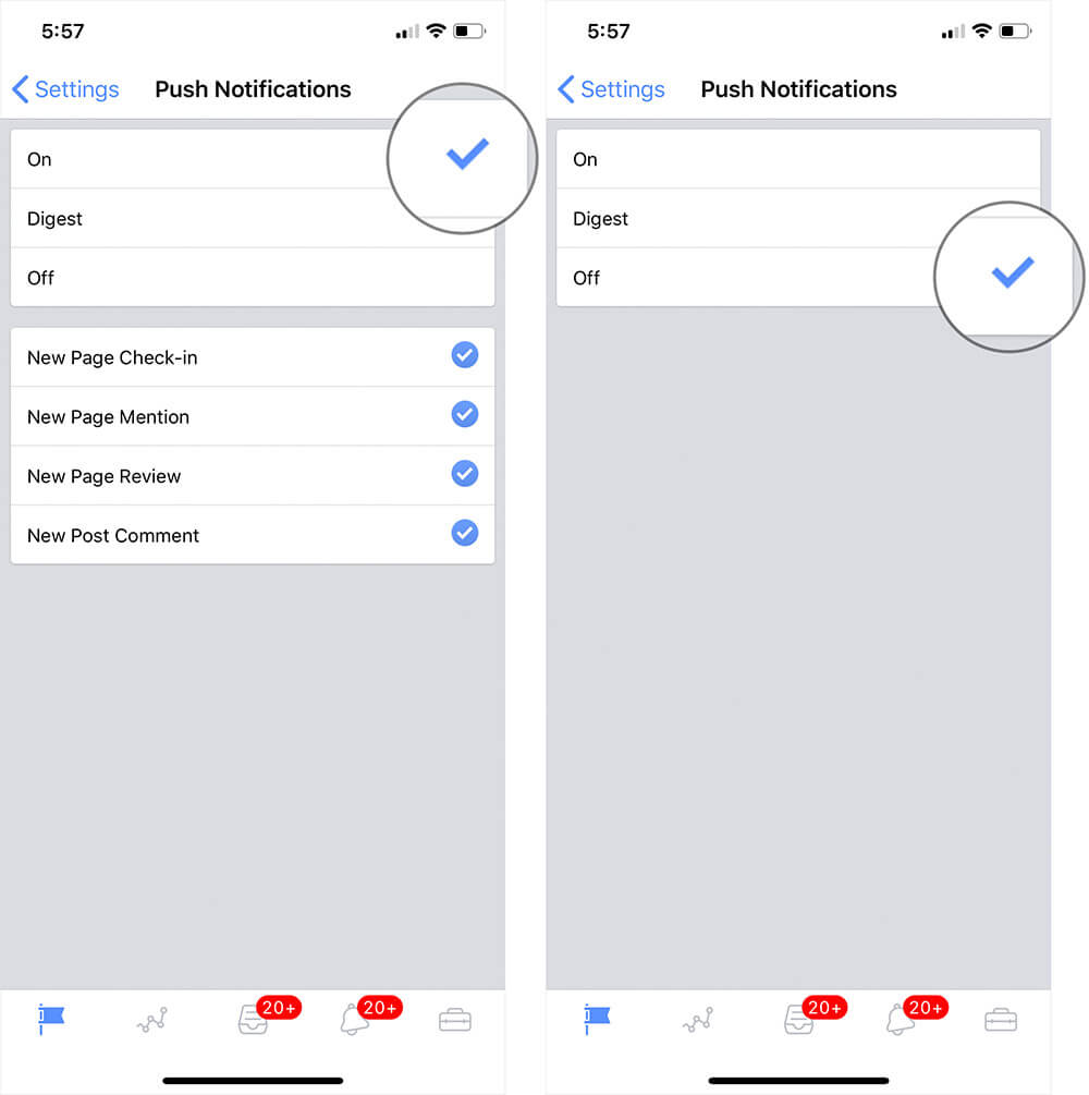 Turn Off Facebook Page Notifications on iPhone or iPad