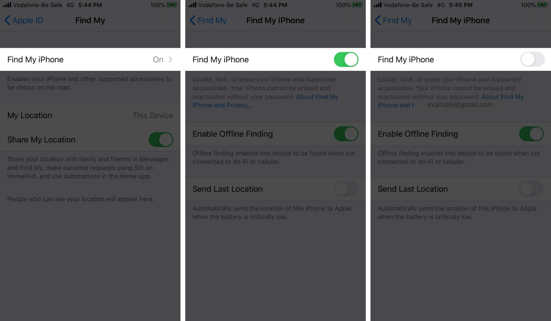 Turn Off Find My iPhone