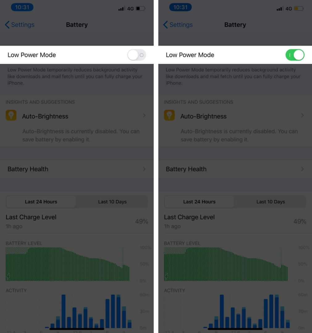 Turn On Low Power Mode on iPhone