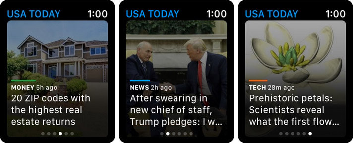 USA TODAY Apple Watch News App Screenshot