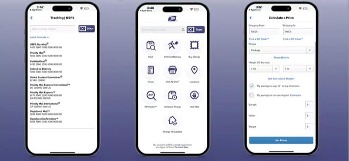 USPS Mobile packages tracking iPhone App Screenshot