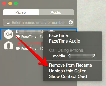 Unblock Caller in FaceTime App on Mac