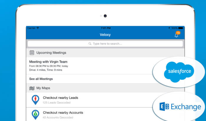 Veloxy for Salesforce CRM iPad App Screenshot