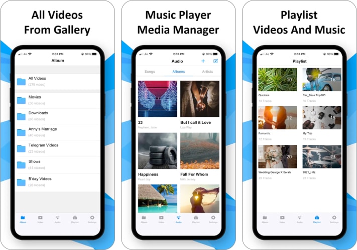 Video Player Media Manager iPhone and iPad app screenshot