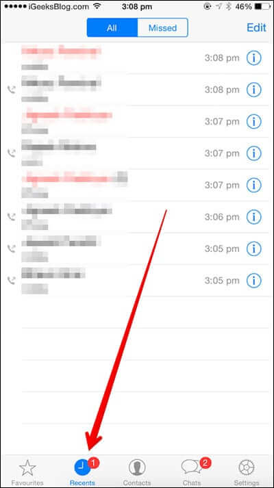 View WhatsApp Call History on iPhone