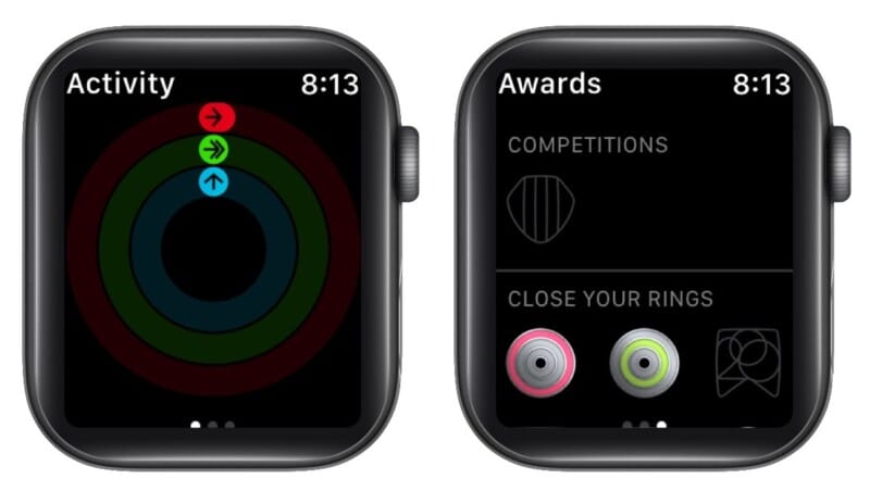 View your activity awards from Apple Watch