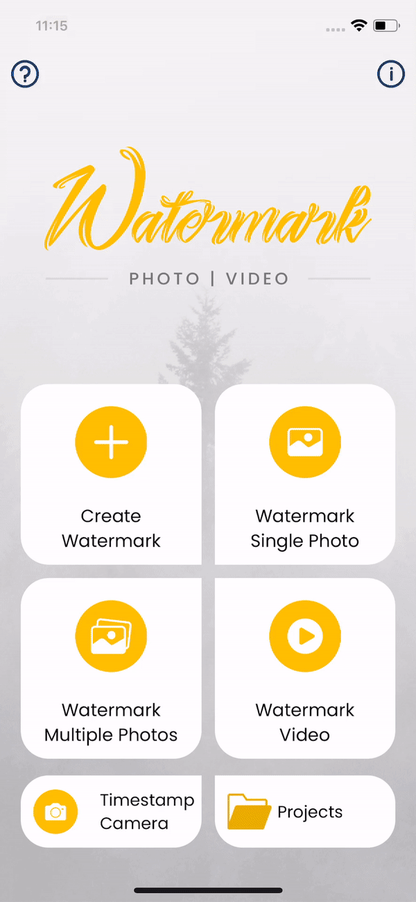 Watermark Photo app for iPhone
