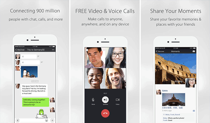 WeChat FaceTime Alternative iPhone App Screenshot