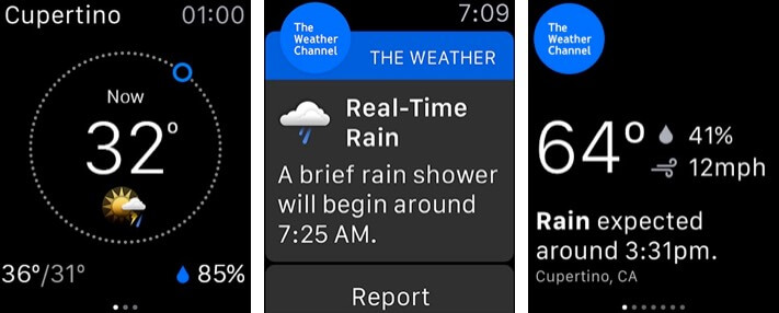 Weather - The Weather Channel Apple Watch App Screenshot
