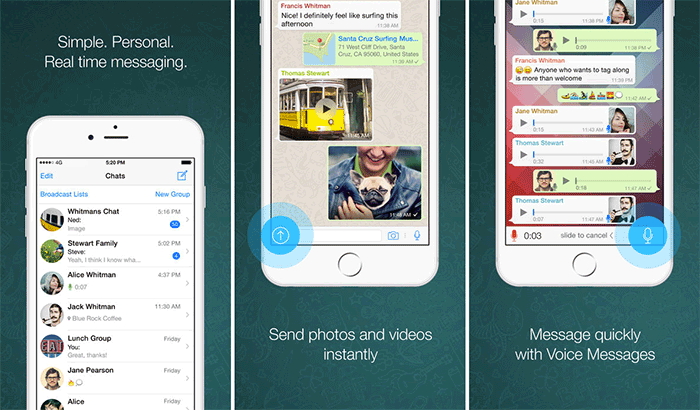 WhatsApp FaceTime Alternative iPhone App Screenshot