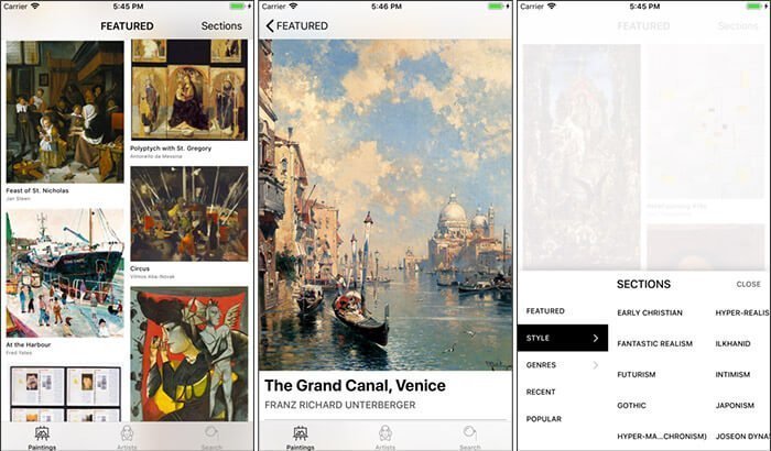 WikiArt iPhone and iPad App Screenshot