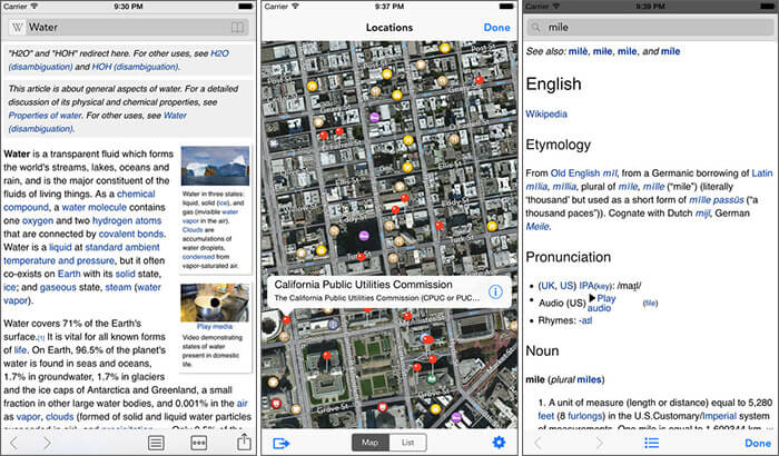 Wikipanion iPhone and iPad App Screenshot