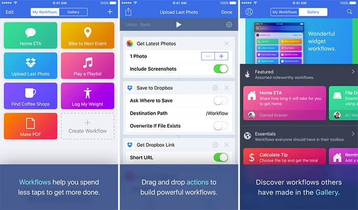 Workflow iPhone and iPad App Screenshot