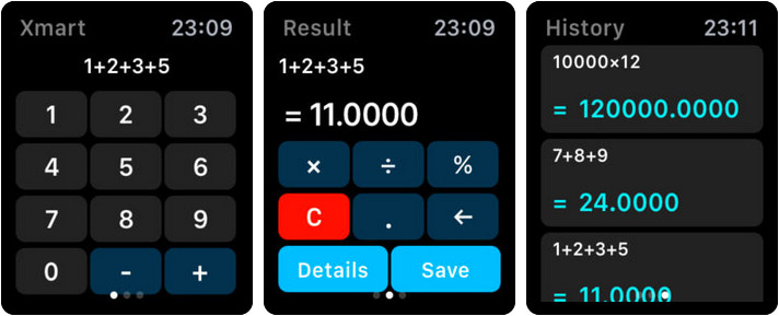 Xmart Calculator Pro Apple Watch App Screenshot