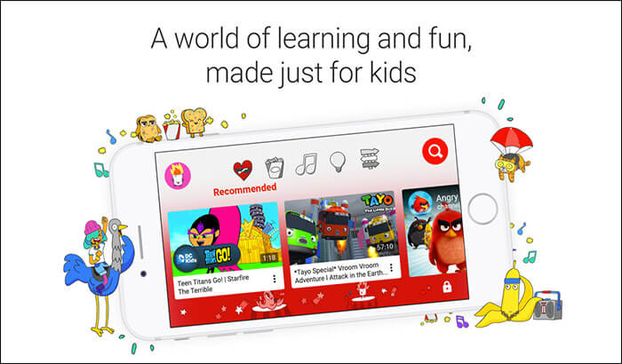 YouTube Kids iPhone and iPad App Screenshot