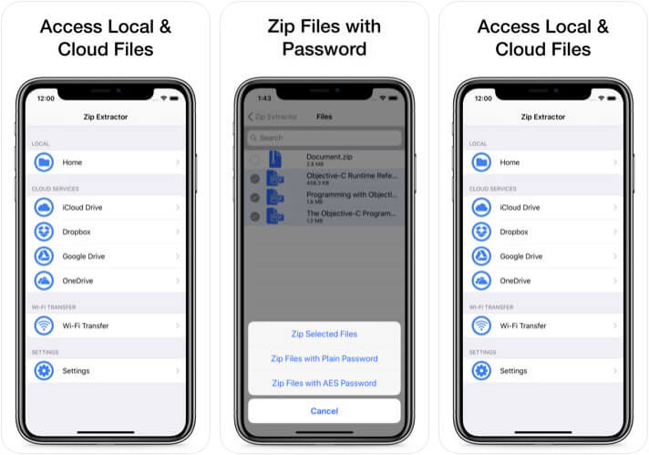 Zip & RAR File Extractor iPhone and iPad App Screenshot