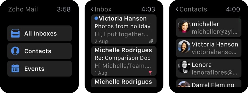 Zoho Mail app for Apple Watch
