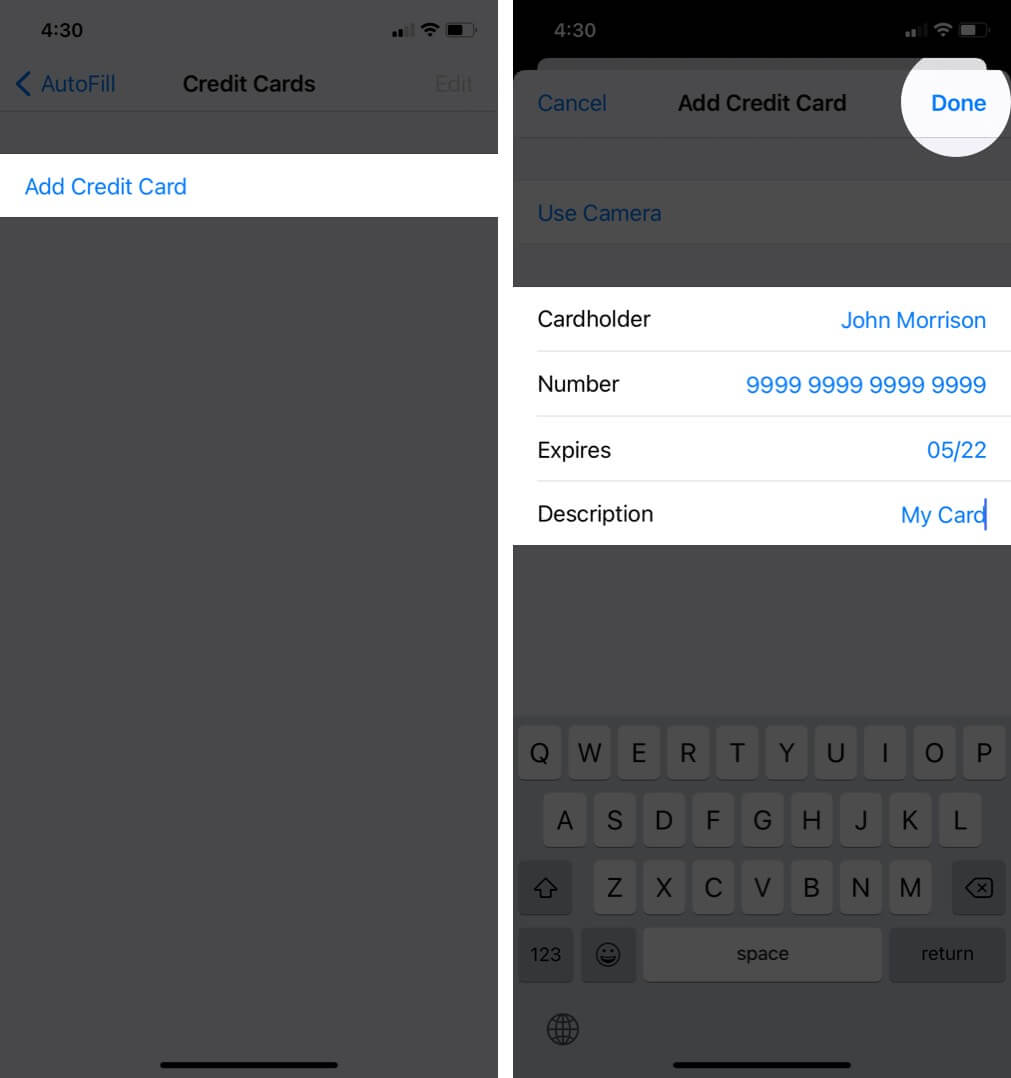 Add Credit Cards to Safari AutoFill on iPhone iPad and Mac add credit cards to safari autofill on iphone