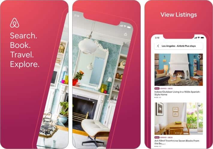 airbnb travel planner iphone and ipad app screenshot