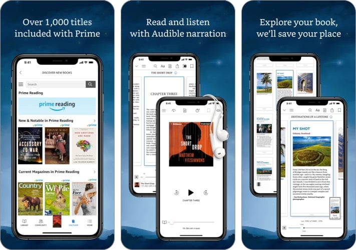 Amazon kindle audiobook iphone ipad app screenshot