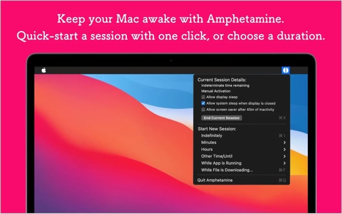 amphetamine mac app screenshot