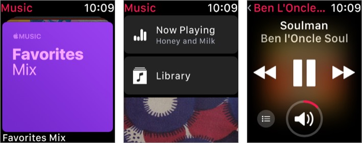 apple music apple watch app screenshot