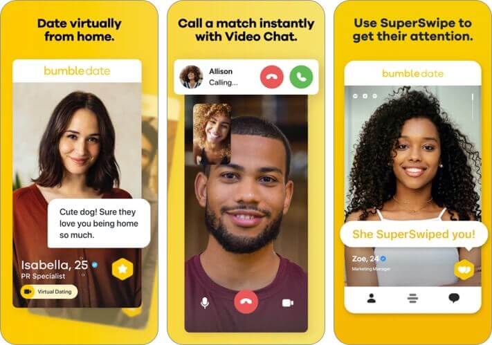 bumble iphone dating app screenshot