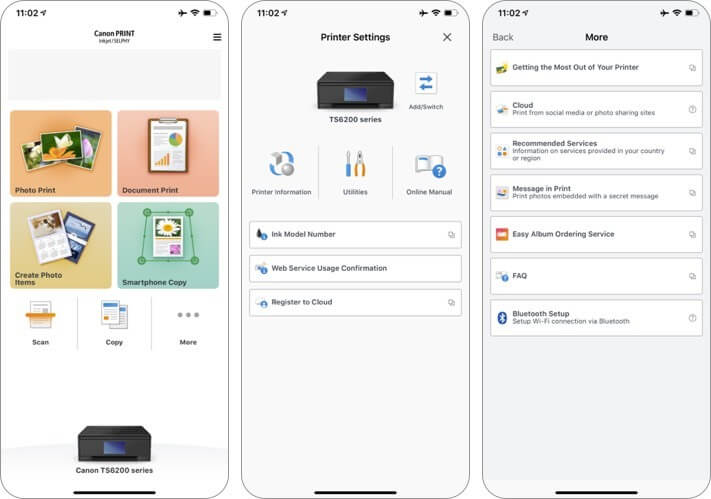 canon print iphone and ipad printing app screenshot