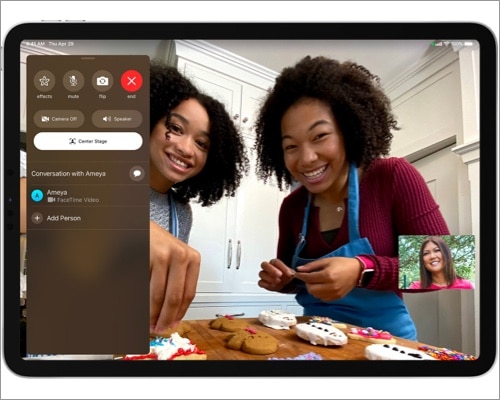 Centre Stage for iPad makes it a perfect for video conferencing 
