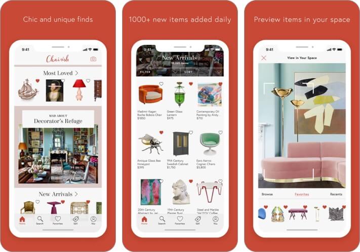 Chairish Furniture  Decor iPhone and iPad Interior Design App Screenshot