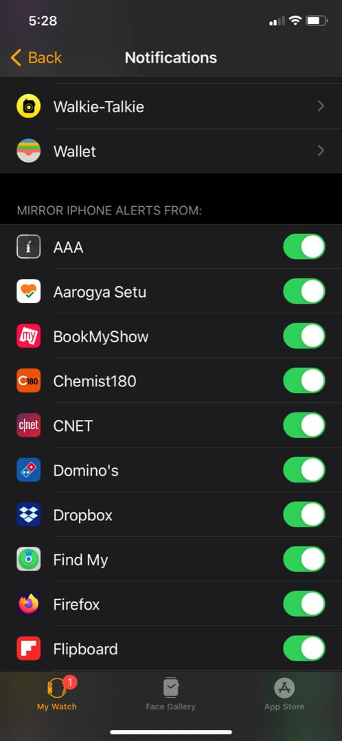 check notifications are enabled for third-party apps on iphone