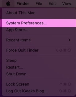 click system preference on macOS ventura