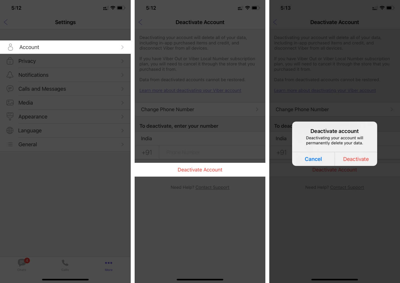 How to Permanently Delete Viber Account - 11