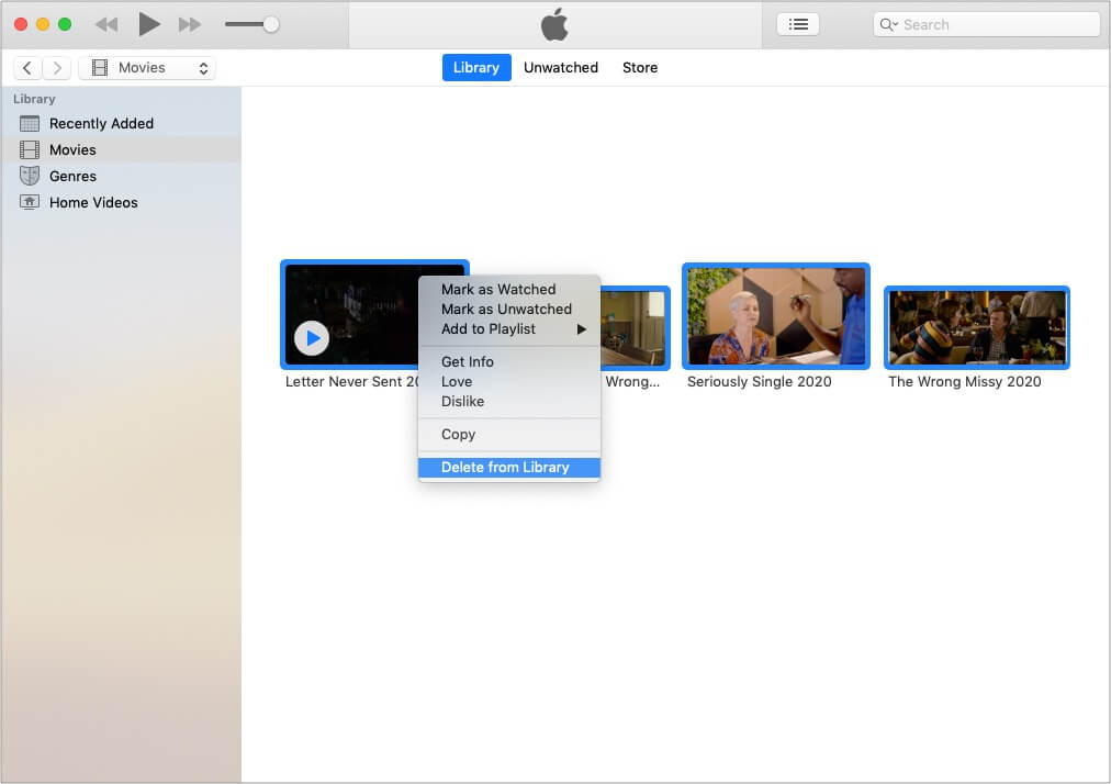 Delete reference files inside iTunes