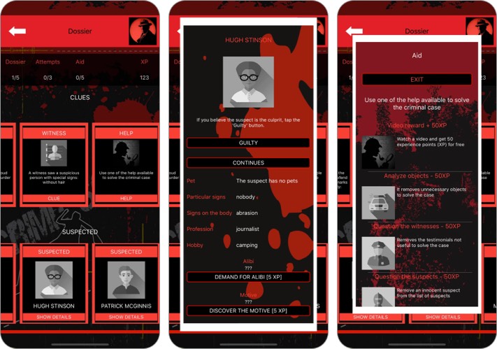 Detective Games: Criminal Case iPhone and iPad App Screenshot
