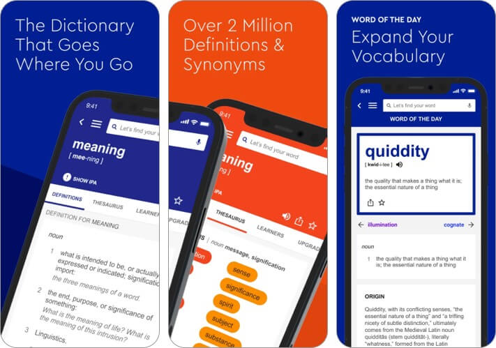Dictionary.com iPhone and iPad App Screenshot