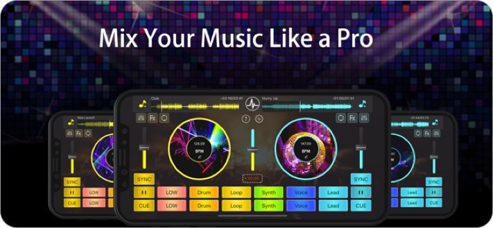dj mixer studio ios app screenshot