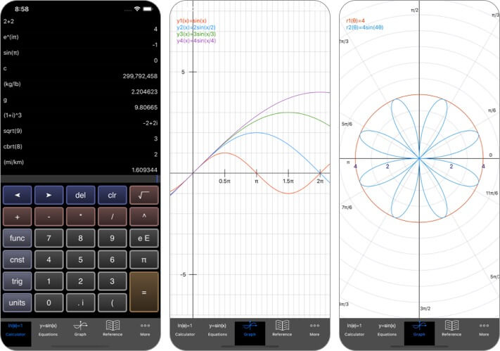EduCalc Classic iPhone and iPad Calculator App Screenshot