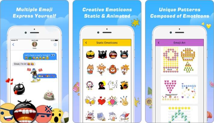 Emoji Free Emoticons Art iPhone and iPad App Screenshot