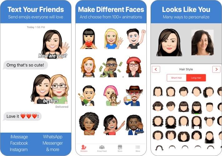 Emoji Me Animated Faces iPhone and iPad App Screenshot