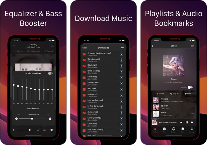 evermusic pro iphone and ipad equalizer app screenshot