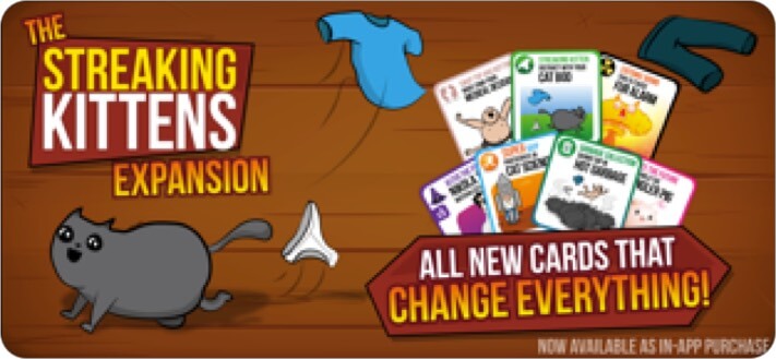 Exploding Kittens iPhone and iPad Card Game Screenshot