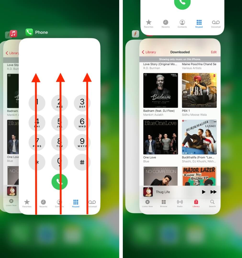 Force Quit Phone App on iPhone