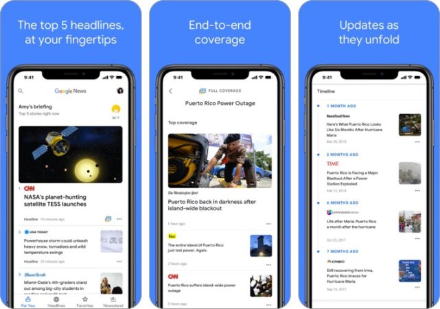 google news app iphone ipad screenshot