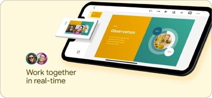 google slides iphone and ipad presentation app screenshot