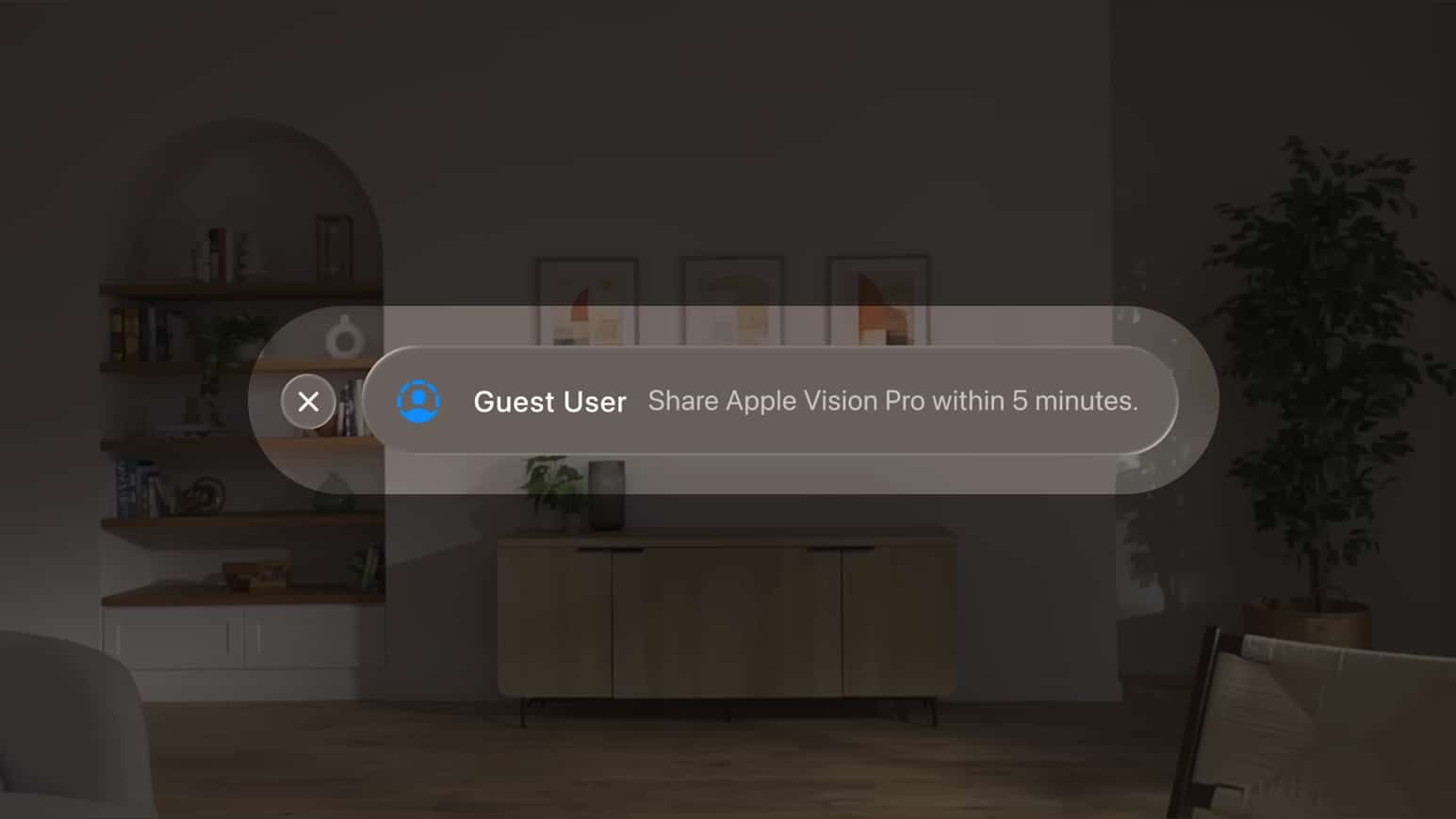 hand over vision pro to guest user