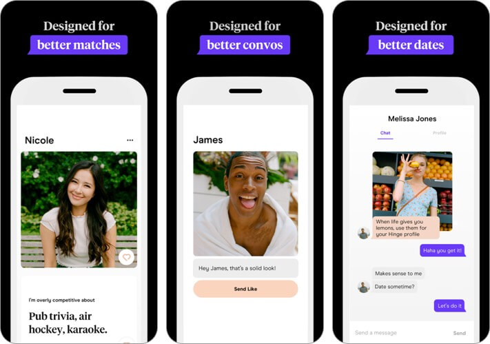 hinge: dating & relationships iphone app screenshot