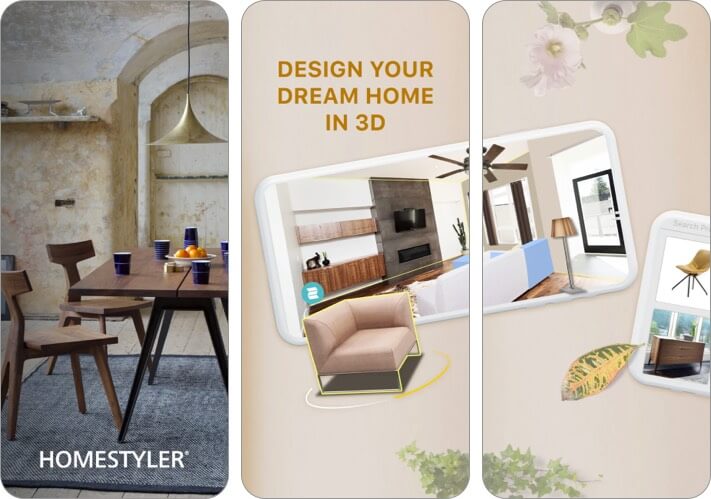 Homestyler Interior Design iPhone and iPad App Screenshot